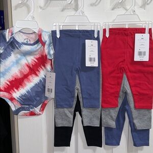 3 Months Baby Bundle – Team of Tiny 1 Onesie + 6 Pants Set